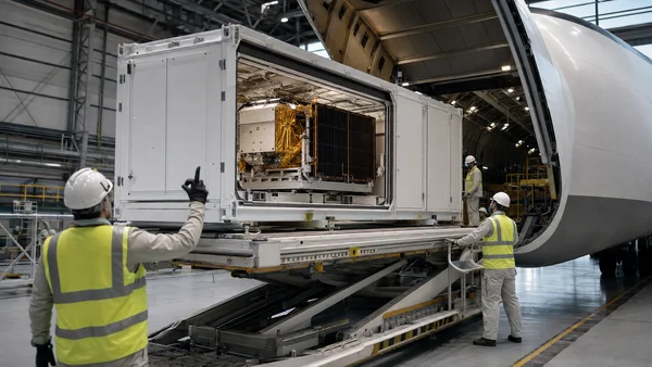 Pierwszy komercyjny satelita AI ze ZEA trafił na miejsce startu. Emirates SkyCargo odpowiadały za transport