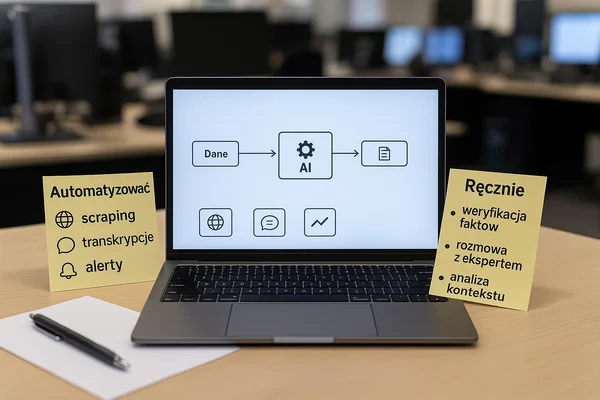 Narzędzia AI dla dziennikarzy: co automatyzować, co robić ręcznie